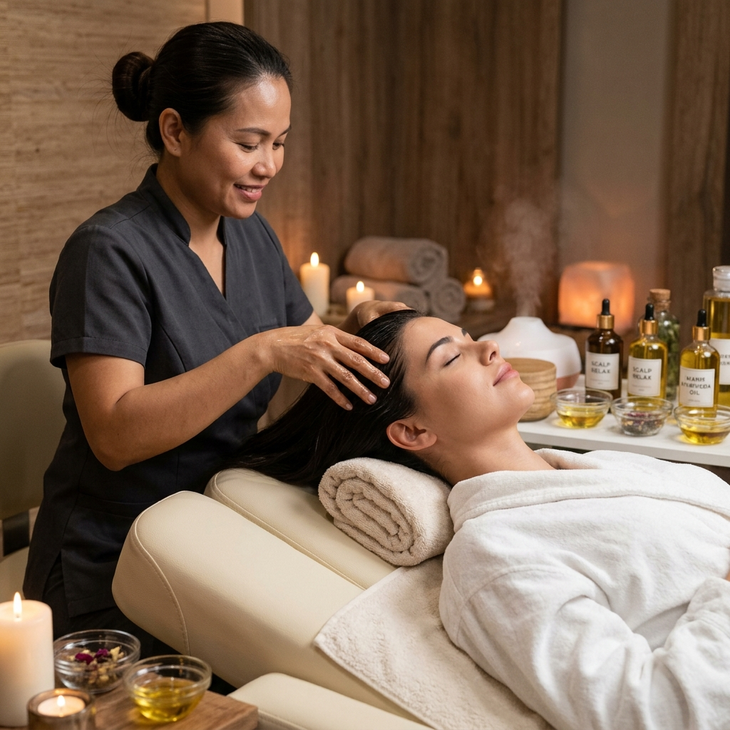 Hair Oil Massage